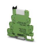 PLC-INTERFACE, consisting of PLC-BSP.../21 basic terminal block with spring-cage connection and plug-in miniature relay