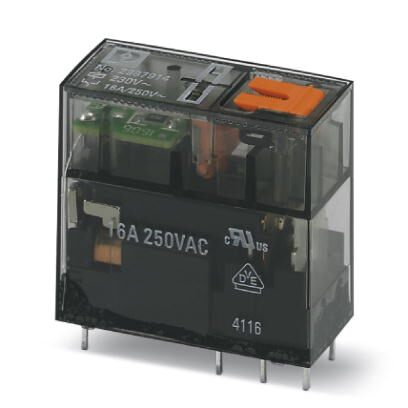 Plug-in miniature relay - with power contact
