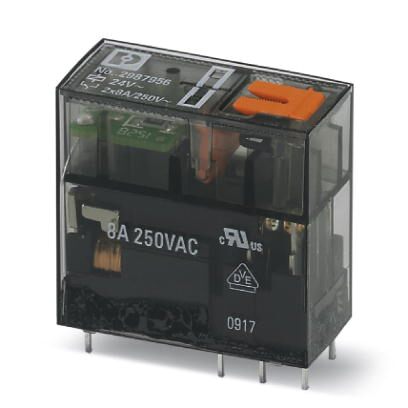 Plug-in miniature relay - with power contact