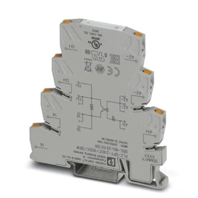PLC-INTERFACE for railway applications - consisting of basic terminal block with push-in connection and integrated miniature solid-state relay